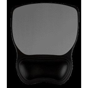 Quantore - Tappetino mouse con poggiapolsi in gel grigio/nero