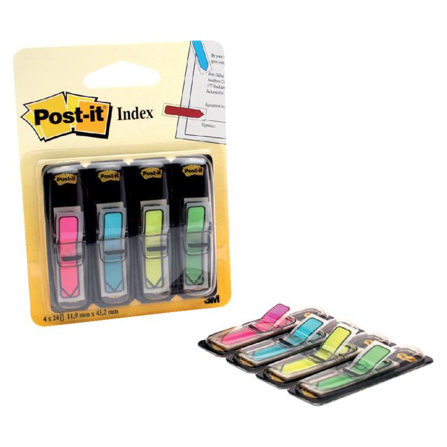 Post-it - Indextabs 684 12x43mm pijl neon assorti | 6 stuks