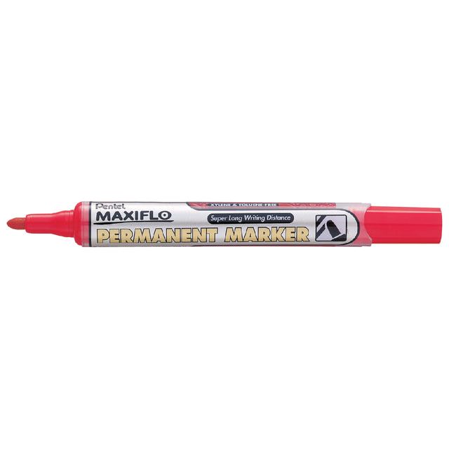 Pentel - Viltstift  nlf50 maxiflo rond 1mm rood | 12 stuks