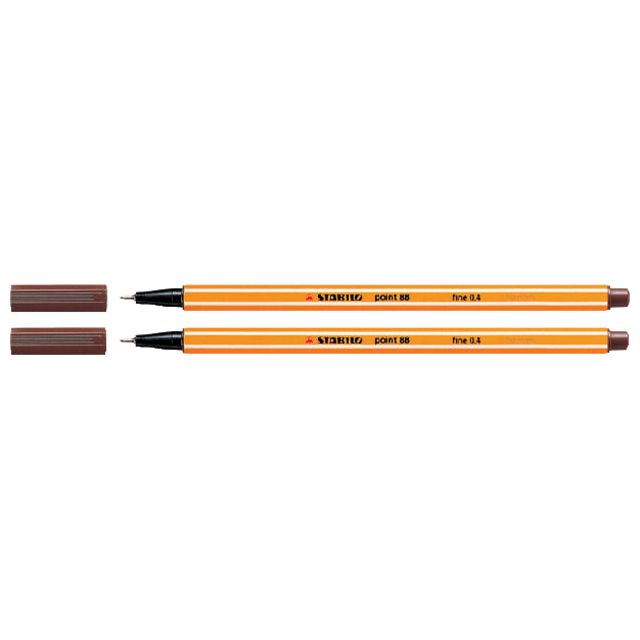 Stabilo - Fineliner Point 88/45 F Brown | 1 pièce | 10 morceaux