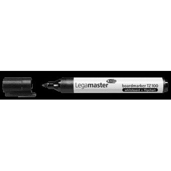 Legamaster - Pennarello per lavagna bianca TZ 100 rotondo 1,5-3 mm nero | 10 pezzi