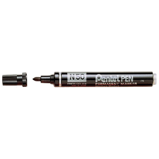 Pentel - Viltstift N50 rond zwart 1.5-3mm