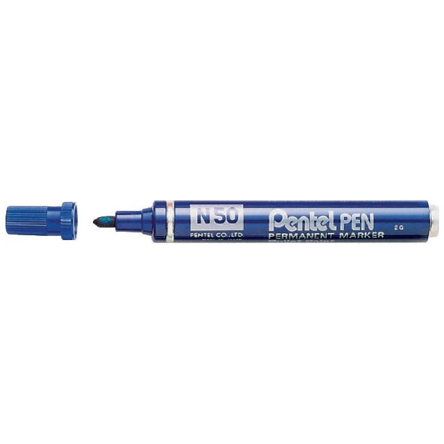 Pentel - Viltstift N50 rond blauw 1.5-3mm | 12 stuks