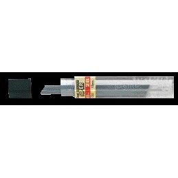 Pentel - Mina de lápiz 2B 0,5 mm tubo negro de 12 piezas