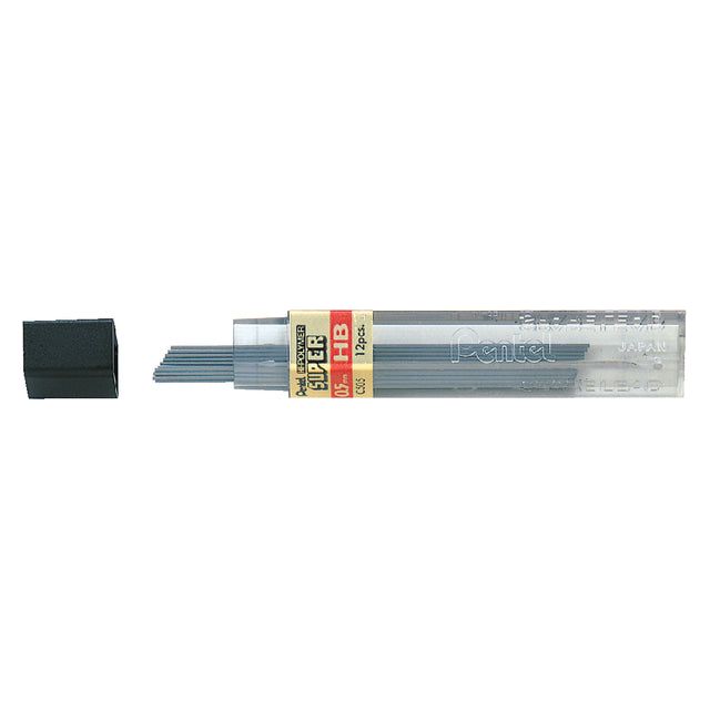 Pentel - Bleistiftstift Pentel Hb 0,5 mm 12st schwarz | Tube ein 12 -Stück | 12 Stücke