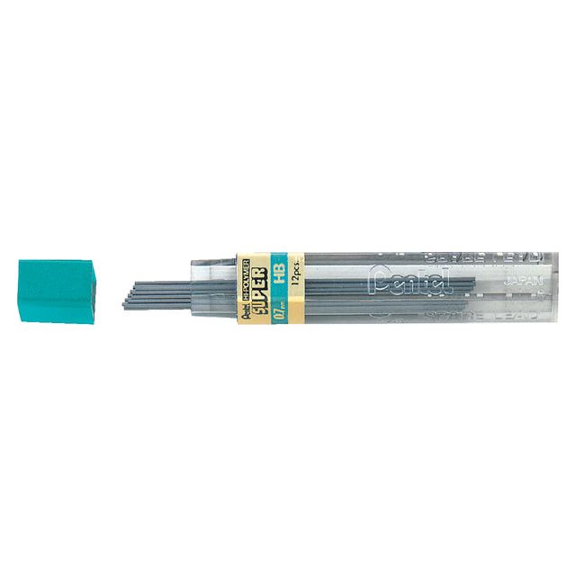 Pentel - Bleistiftstift Pentel HB 0,7 mm 12st schwarz | Tube ein 12 -Stück | 12 Stücke