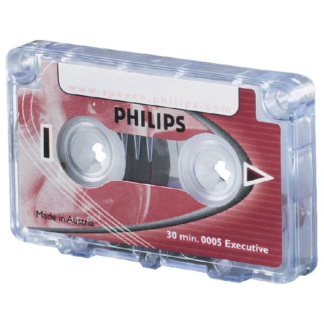 Philips - Cassette Dicte Philips LFH 0005 2x15min + clip | Boîte extérieure une pièce de 10