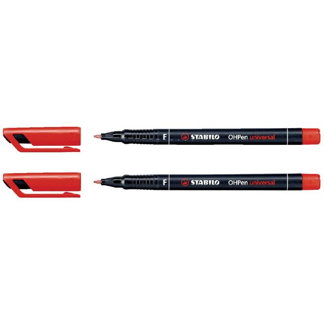 Stabilo - Felt -tip Pen OHP 842/40 Round F Rood | 1 pièce