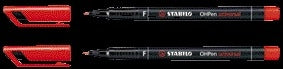 STABILO - Pennarello OHpen 842/40 permanente rotondo rosso fine