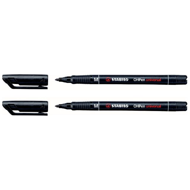 Stabilo - Felt -tip Pen ohp 843/46 Round M Black | 1 pièce