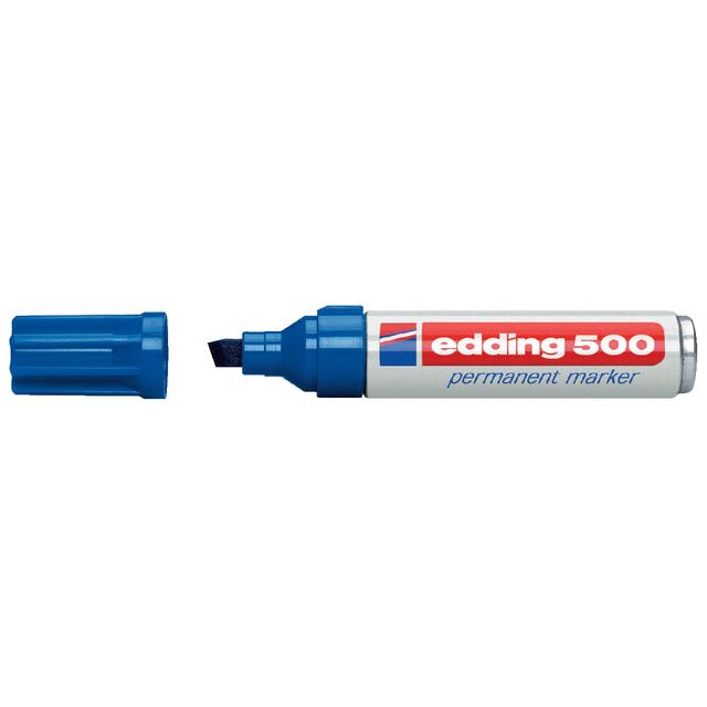 Edding - Viltstift edding 500 schuin blauw 2-7mm | 10 stuks