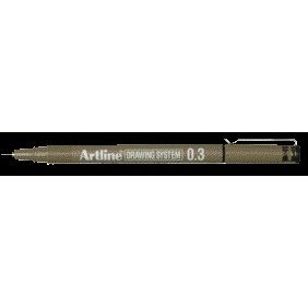 Artline - Fineliner técnico 0,3 mm negro | 12 piezas