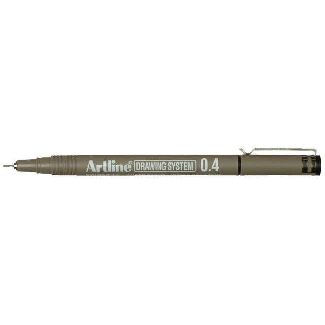 Artline - Fineliner Artline technique 0,4 mm noir | Boîte extérieure une pièce 12