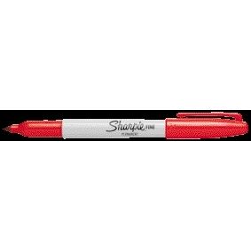 Sharpie -  Viltstift ie rond fijn rood | 12 stuks