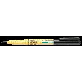 Pentel -  Textielmarker  nm10 rond m zwart | 12 stuks