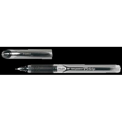 Pilot - Bolígrafo Roller Hi-Tecpoint Grip V5 fino negro | 12 piezas