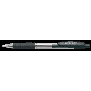 Pilot - Bolígrafo Super Grip mediano negro
