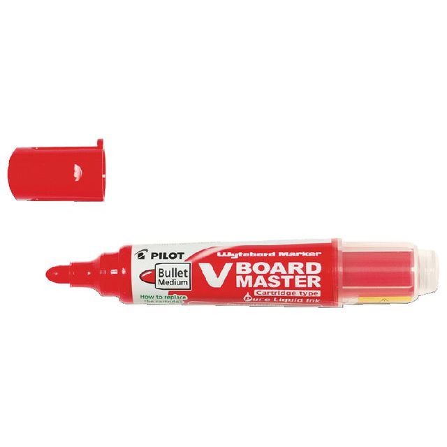 Pilot - V-Board Master whiteboardmarker, ronde punt, 2,3 mm, rood