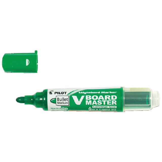 Pilot - V-Board Master whiteboardmarker, ronde punt, 2,3 mm, groen