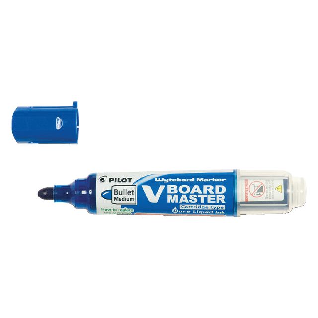 Pilot - V-Board Master whiteboardmarker, ronde punt, 2,3 mm, blauw