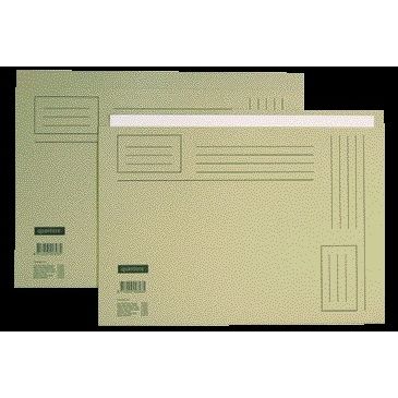 Quantore -  Vouwmap Folio ongelijke zijde 230gr grijs | 10 stuks