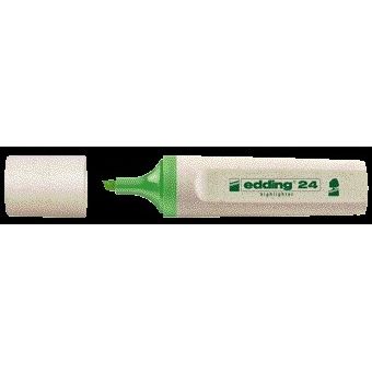 Edding EcoLine -  Markeerstift edding 24 eco 2-5mm lichtgroen | 10 stuks