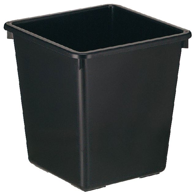 Vepa Bacs - Boîte en papier Plastique carré S 36 cm de haut noir | 1 pièce