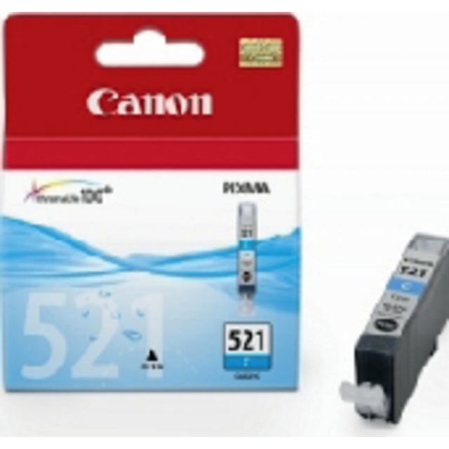 Canon - inktcartridge CLI-521C, 448 pagina's, OEM 2934B001, cyaan