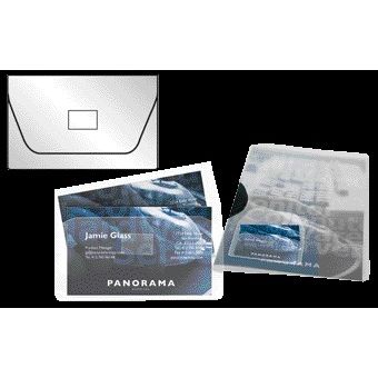 Quantore - Business card bag Djois 105x60mm self-adhesive with transparent closure 10 pieces