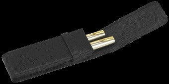 Van der Spek - Estuche escolar 322 2 piezas piel flor negro