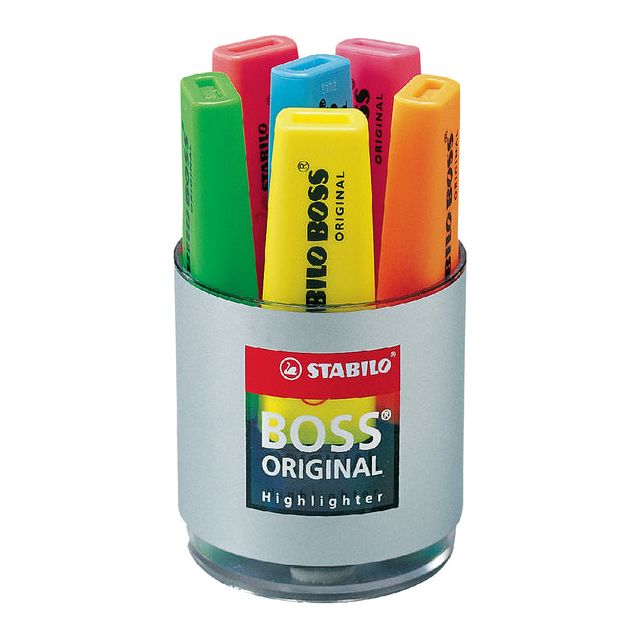 STABILO - Marker Marker Boss Desk Set 70/6 6st ASD | Réglez une pièce à 6 pièces | 5 pièces