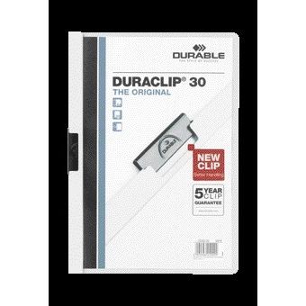 Durable -  Klemmap  duraclip a4 3mm 30v wt | 25 stuks