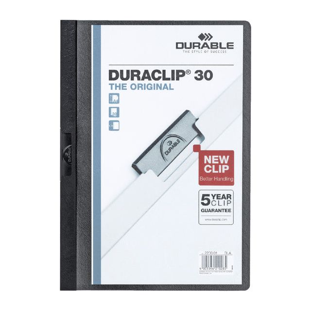 Durable - Klemmap Duraclip A4 3mm 30 vellen zwart