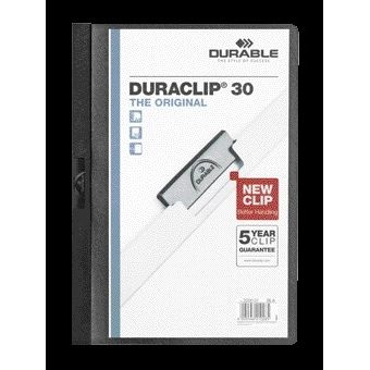 Durable - Carpeta con clip Duraclip A4 3mm 30 hojas negro