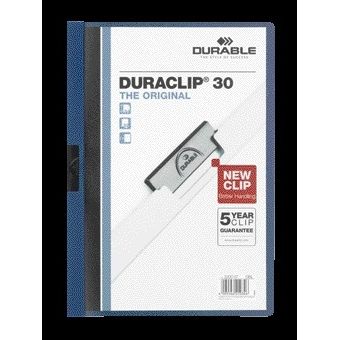 Langlebig - Klemmmappe Duraclip A4 3mm 30 Blatt blau