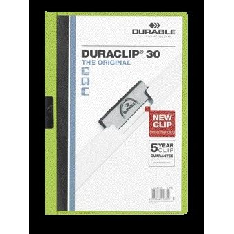 Durable -  Klemmap  duraclip a4 3mm 30v gn | 25 stuks