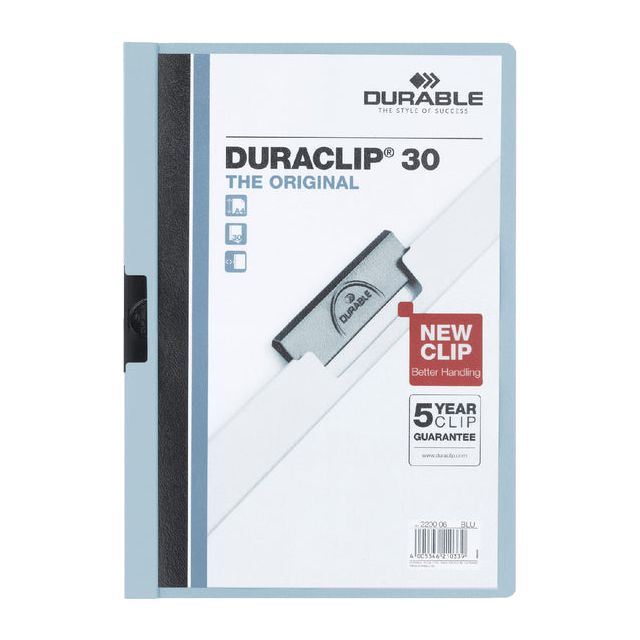 Durable - Klemmap Duraclip A4 3mm 30 vellen lichtblauw