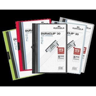 Durable - Carpeta con clip Duraclip A4 3mm 30 hojas surtidas