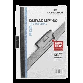 Durable - Carpeta con clip Duraclip A4 6mm 60 hojas blanca