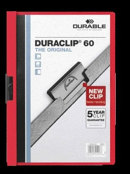 Durable -  Klemmap  duraclip a4 6mm 60v rd