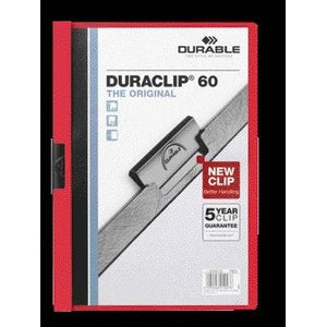 Langlebig - Klemmmappe Duraclip A4 6mm 60 Blatt rot