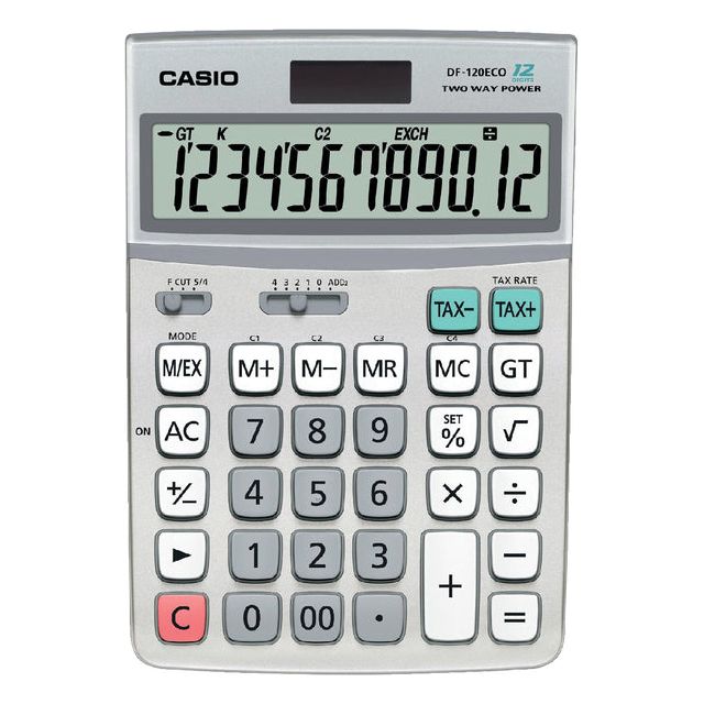 Casio - bureaurekenmachine DF-120 ECO