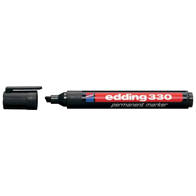 Edding - Viltstift edding 330 schuin zwart 1.5-5mm | 10 stuks