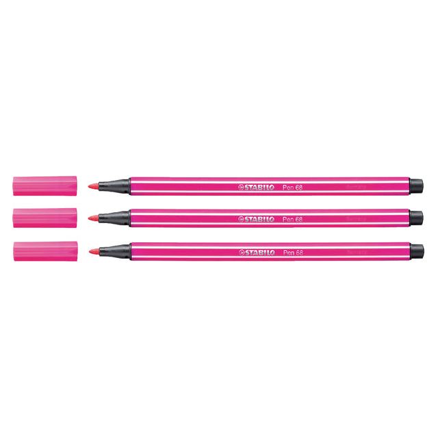 Stabilo - Felt -tip Pen 68/56 M Pink -Red | 1 pièce | 10 morceaux