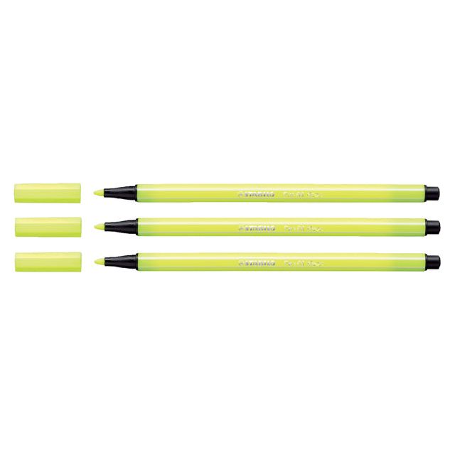 Stabilo - Viltstift pen 68/024 m neon geel