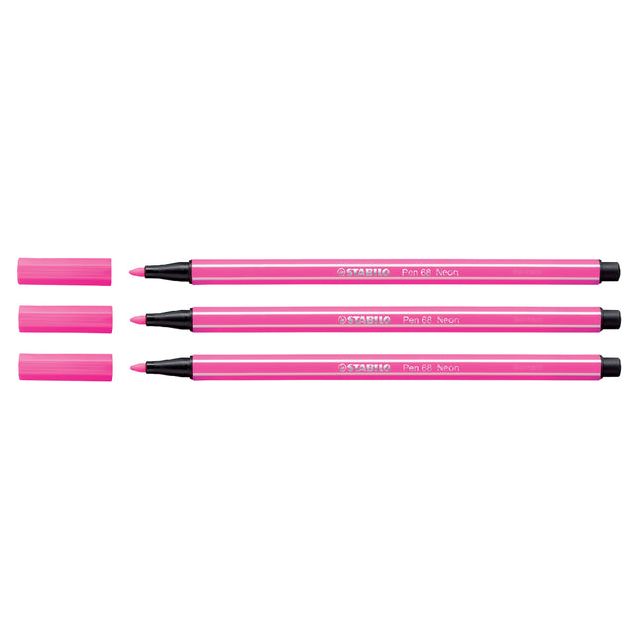 STABILO - Viltstift Pen 68/056 neon roze | 10 stuks