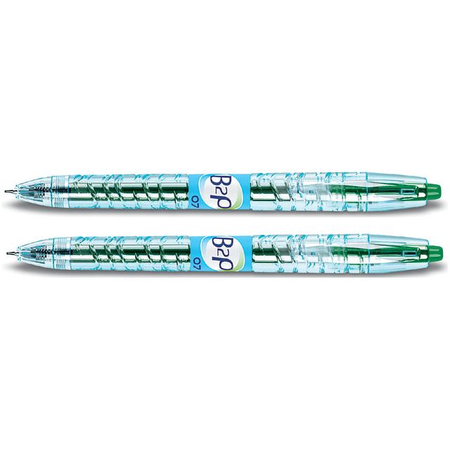 Pilot - B2P gelroller, intrekbaar, medium punt, 0,4 mm, groen