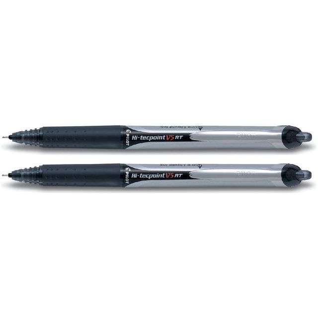 Pilot - Roller Hi-Tecpoint V5 RT Retractable, schrijfbreedte 0,25 mm, zwart