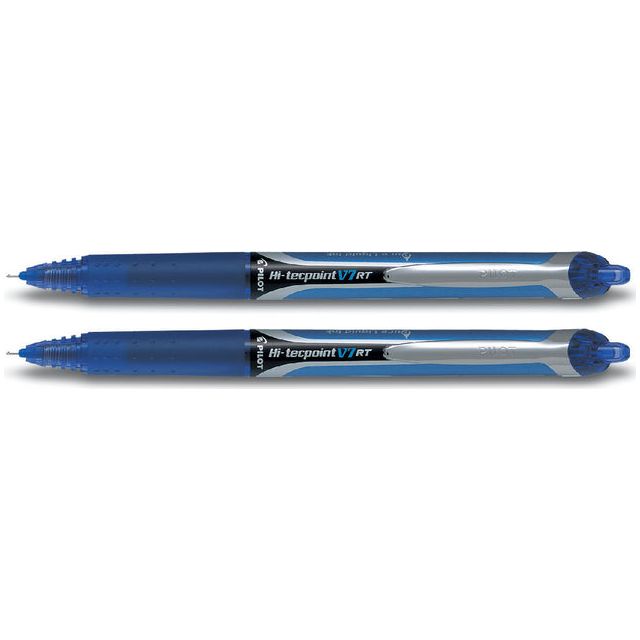 Pilot - Roller Hi-Tecpoint V7 RT Retractable, schrijfbreedte 0,35 mm, blauw