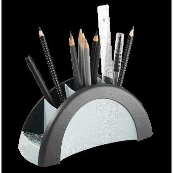 Durevole: portapenne Vegas 5 scomparti nero/grigio